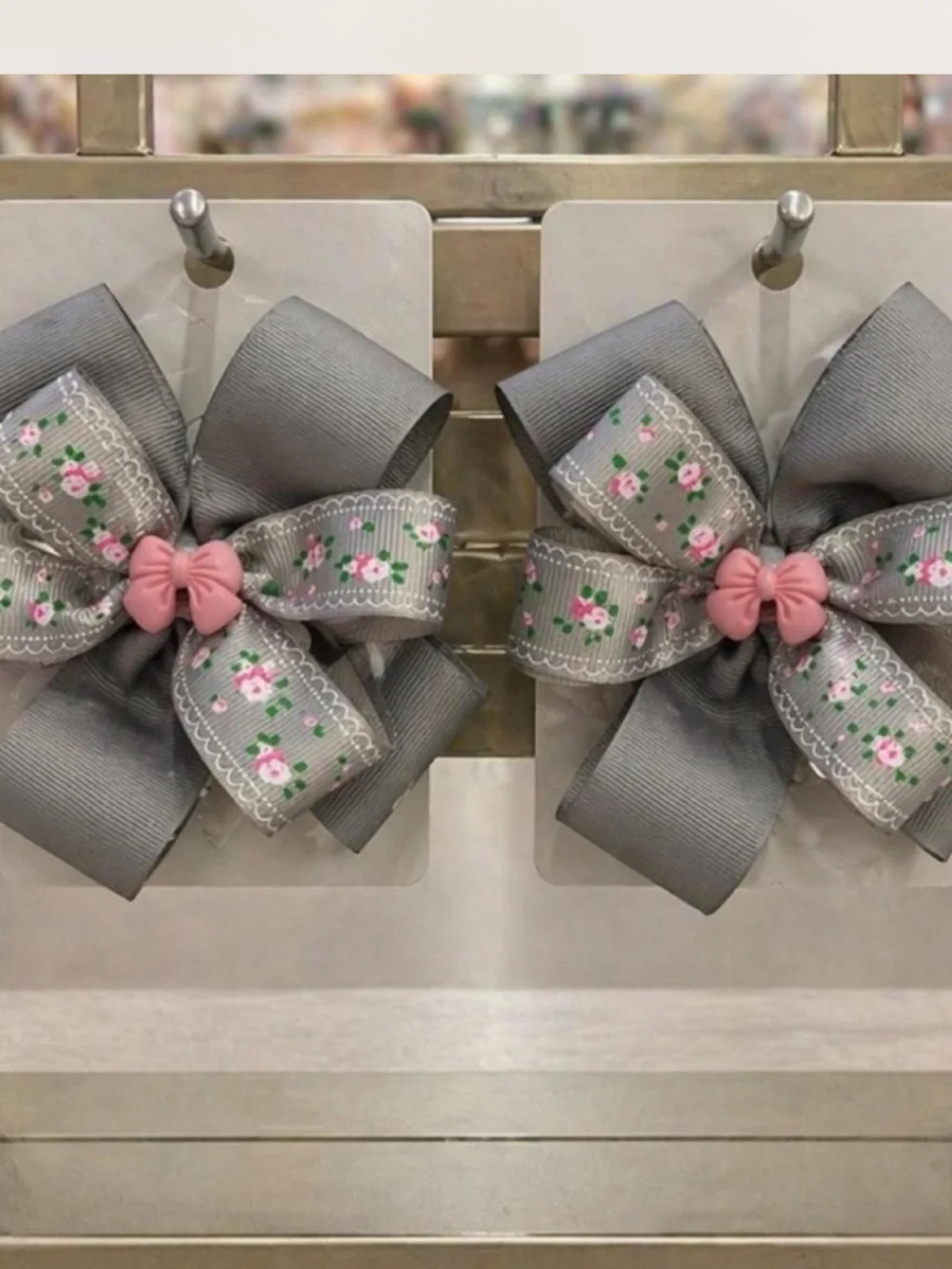 Cute bow accented custom hairbows
